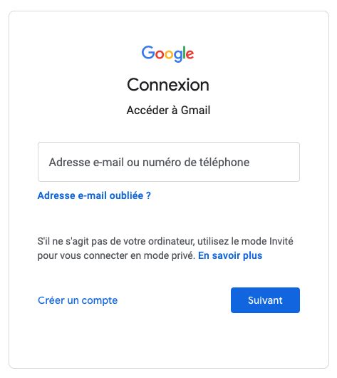 Se connecter à Gmail .